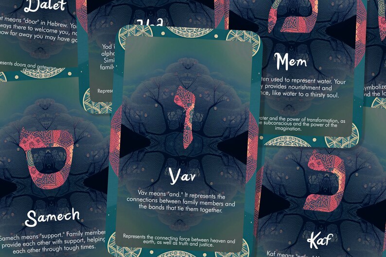 Oracle Letters The Power of Family - Hebrew Letters of Wisdom - Kabbalah Cards ...