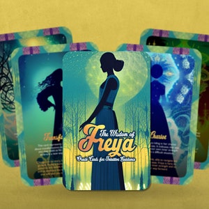 La sabiduría de Freya - Cartas del Oráculo para una guía intuitiva - Cartas del Oráculo - Percepciones - 22 cartas - Oráculo - Diosa nórdica - Herramientas de adivinación