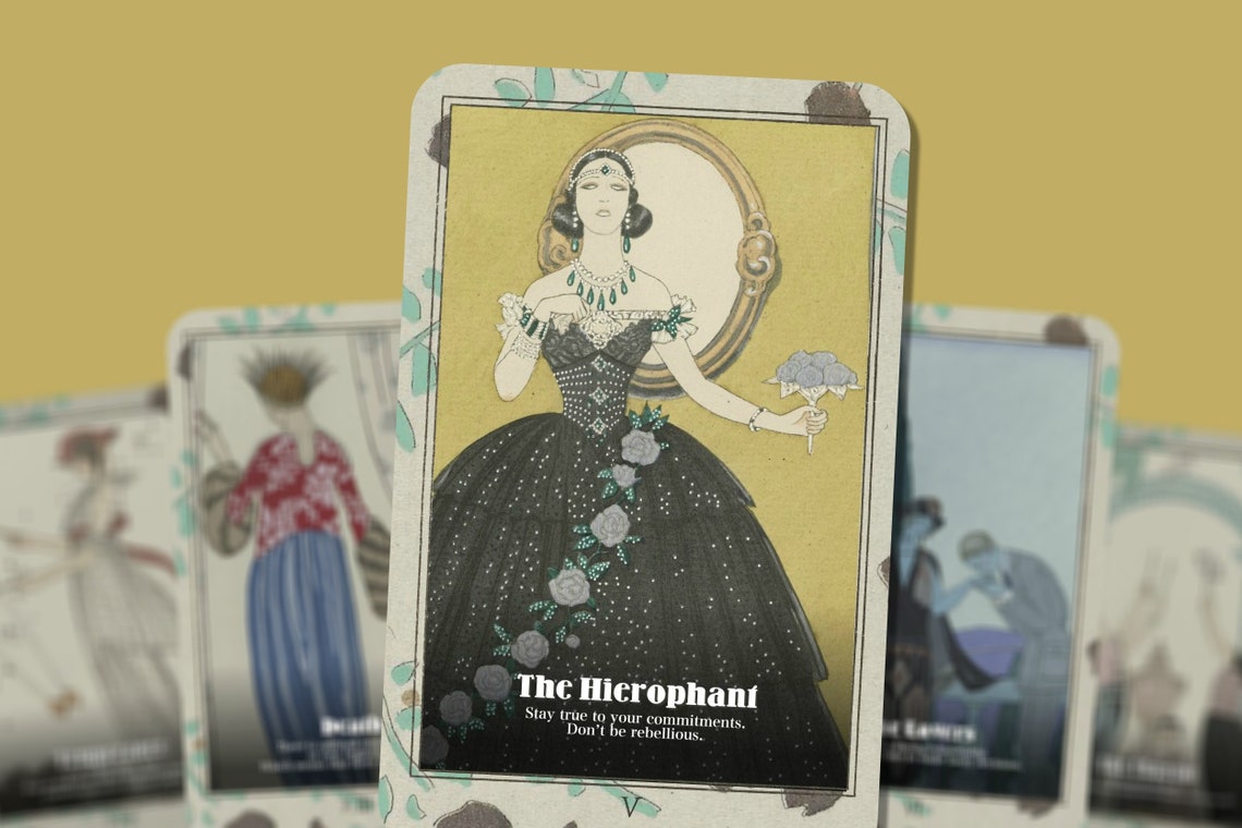 Art Deco Tarot Art Deco Cards 22 Major Arcana Tarot Etsy Canada