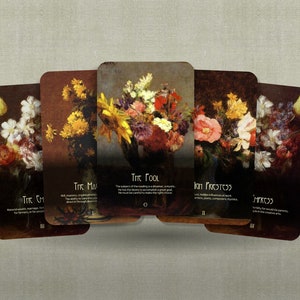 Florales Tarot - Major Arcana - Henri Fantin-Latour Kunst - Tarot Deck - Wahrsagen - Wahrsagen - Tarot Geschenk - Illustrierte Karten