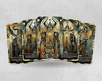 The Runes of Odin - 26 cards - Runes Oracle - Oracle Deck - Fortune Telling - Divination tools - Oracle Gift