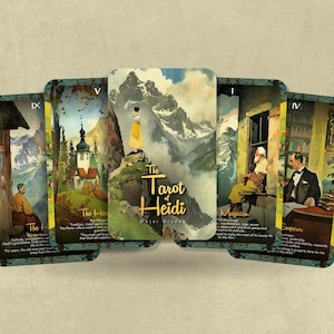 O Tarot de Heidi - 22 Arcanos Maiores - Baralho de Tarot - Adivinhação - Ferramentas de adivinhação - Cartas ilustradas - Inspirado no clássico amado