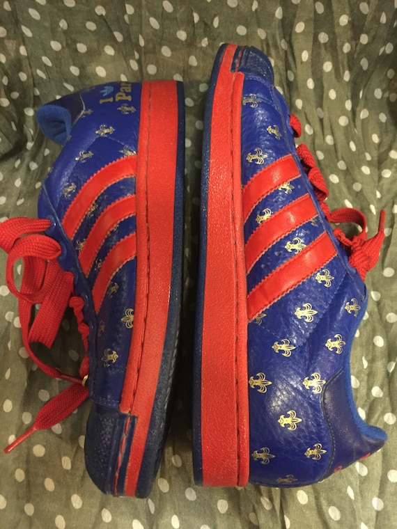 Adidas Superstar 24 Cities 35th Anniversary 7.5 Paris Royal Blue, Red & Gold  Sneaker - Etsy