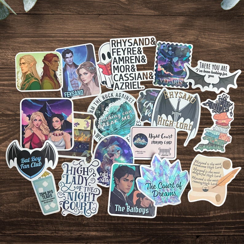 Romantasy Reader Gift | Kindle Sticker Bundle | Vinyl Decals | SJM book lovers | Spicy Smut Fan Merch | Romance Fantasy Book Club bild 6