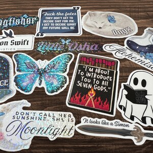 Quicksilver Book Kindle Sticker Bundle | Vinyl Waterproof Book Stickers | Bookish Dark Fantasy Romance Lover Gift image 6