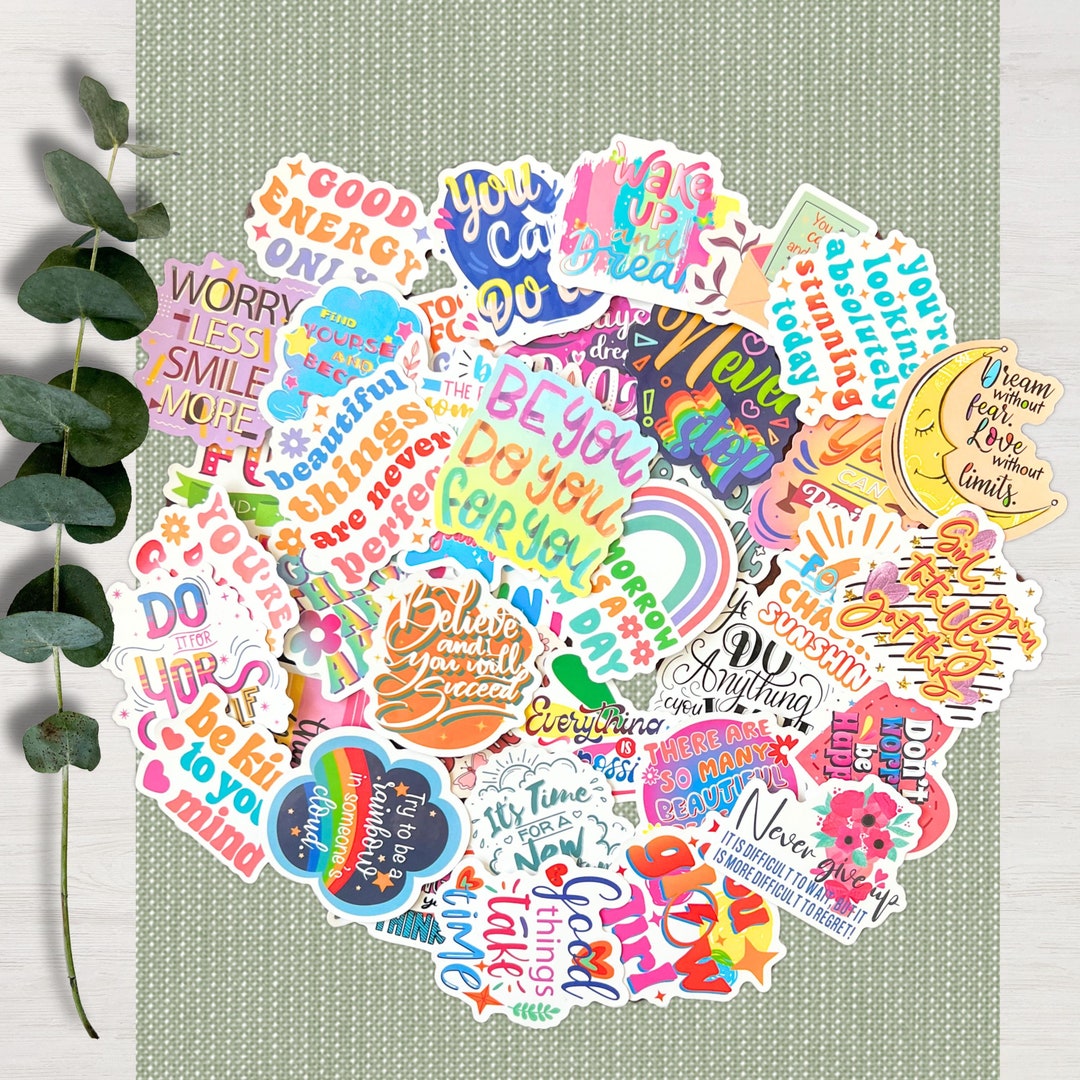 Affirmational Stickers | Motivating Quotes Sticker Pack | Motivational ...