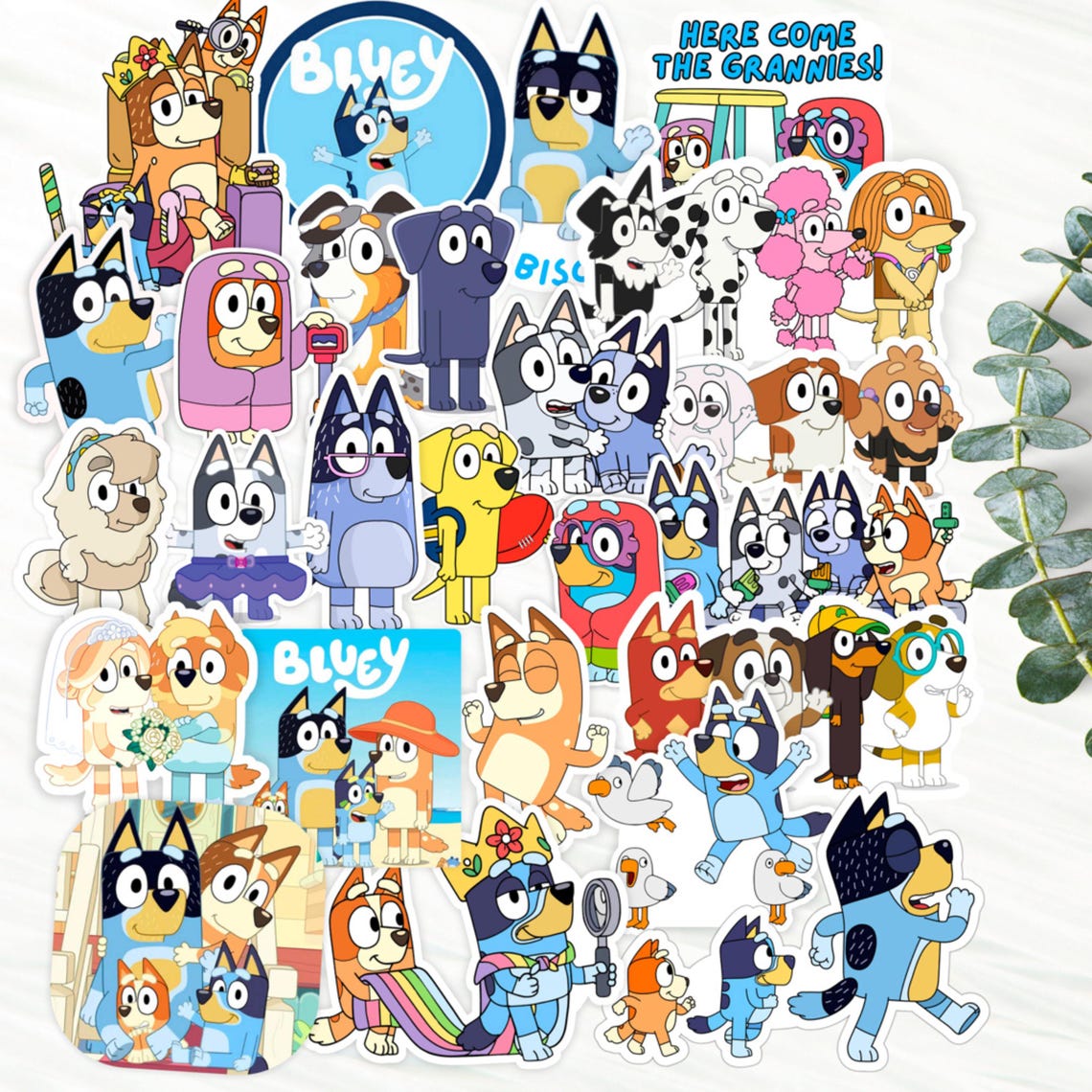 Bluey Stickers Pack | Bluey Birthday Party Favor Gift | Bluey Lover ...