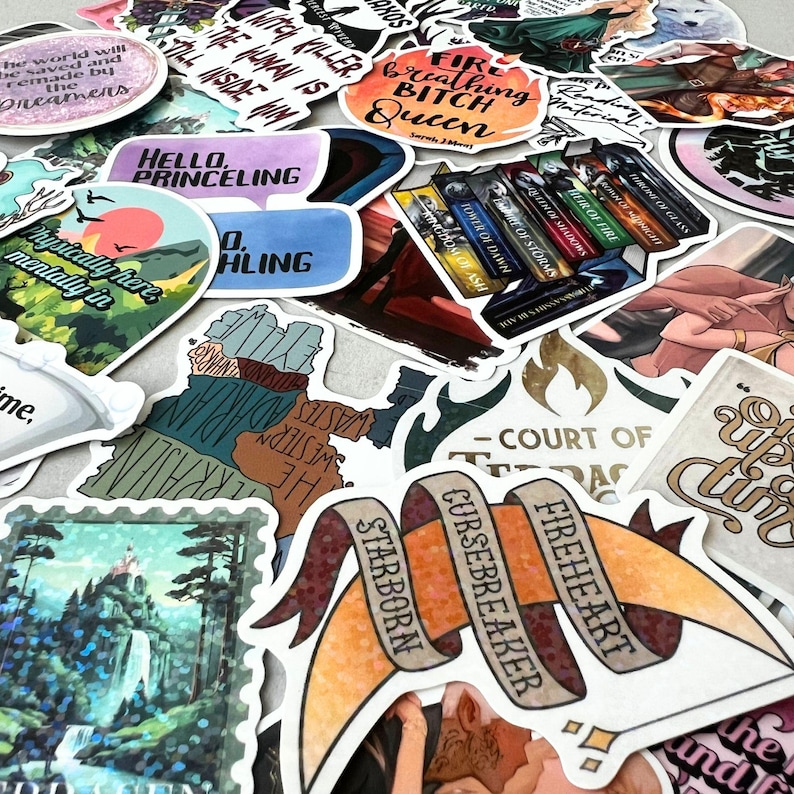 Romantasy Reader Gift | Kindle Sticker Bundle | Vinyl Decals | SJM book lovers | Spicy Smut Fan Merch | Romance Fantasy Book Club bild 12