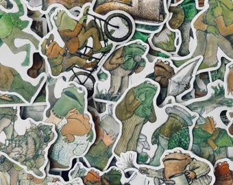 Frog & Toad Stickers | Bookish Gift for Frog and Toad Lover | Vinyl Decals for Laptop, Kindle, Phone Case and E-reader