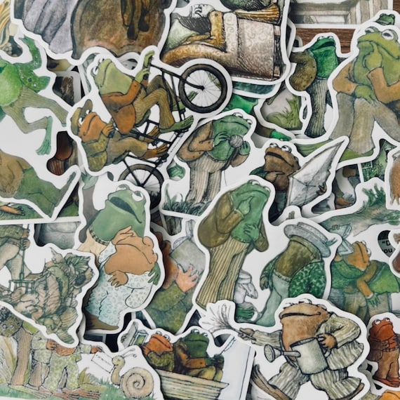 Frog & Toad Stickers | Bookish Gift for Frog and Toad Lover | Vinyl Decals for Laptop, Kindle, Phone Case and E-reader