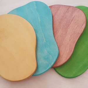 Set of 4 base plates for small world play,  waldorf  steiner  natural toys  waldorf toys