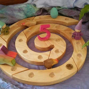 Waldorf Wooden Advent or Birthday Spiral. Steiner inspired, waldorf toys, wooden