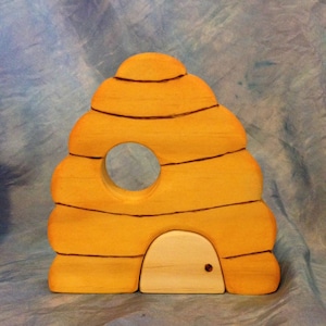 Waldorf Wooden Toy Beehive, natural toy, natural play, nature table, forest play