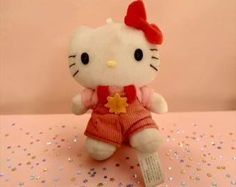 Peluche vintage rojo de Hello Kitty