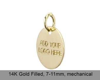 Custom Jewelry Tags Engraved Jewelry Tags Stainless Steel Disc Logo Disc Personalized Disc Charm DC02 0.71 inch 18 MM