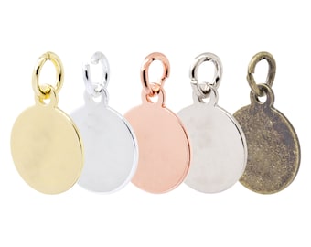 Dia. 6~12mm, Blank Stamping Jewelry Tag, Round Blank Disc Tags Sequins, Pkg of 100 PCS, F0LC