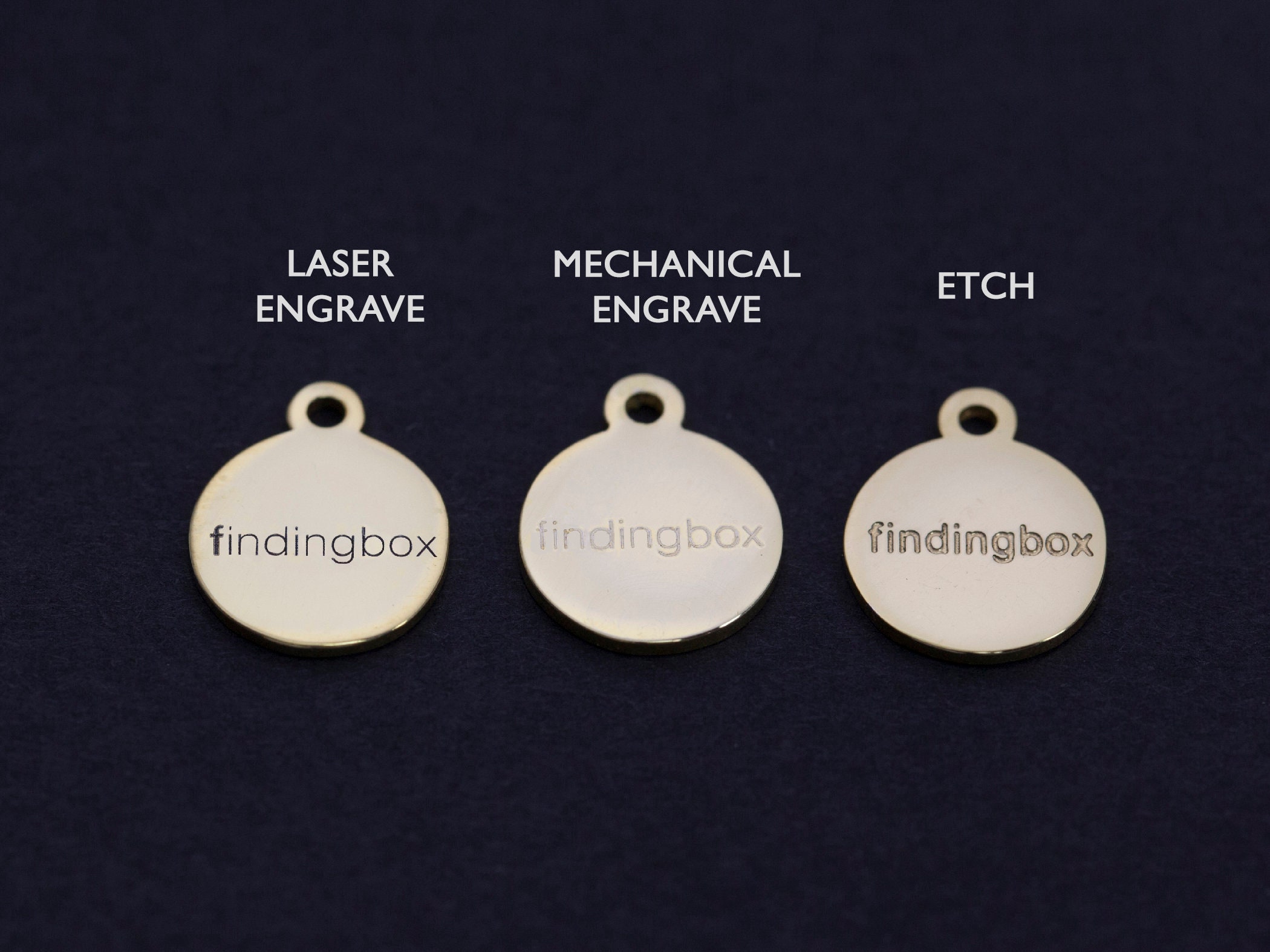 Custom Metal Jewelry Tag Laser Engraved Business Logo and Etsy Canada