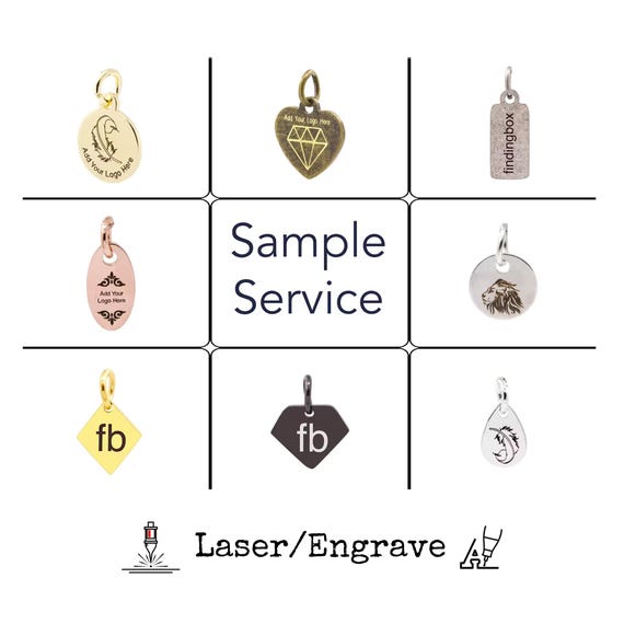 Custom Jewelry Tags, Sample of Engraved Metal Jewelry Tags, Dog/ Cat ID Tag