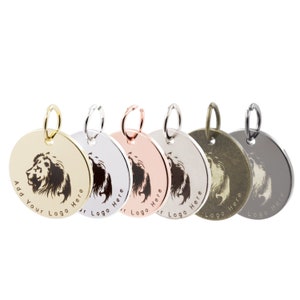 Jewelry Tags, Laser Engraved 20mm Round Tags, Steel Based Charms, 50/100 PCS, FOR1