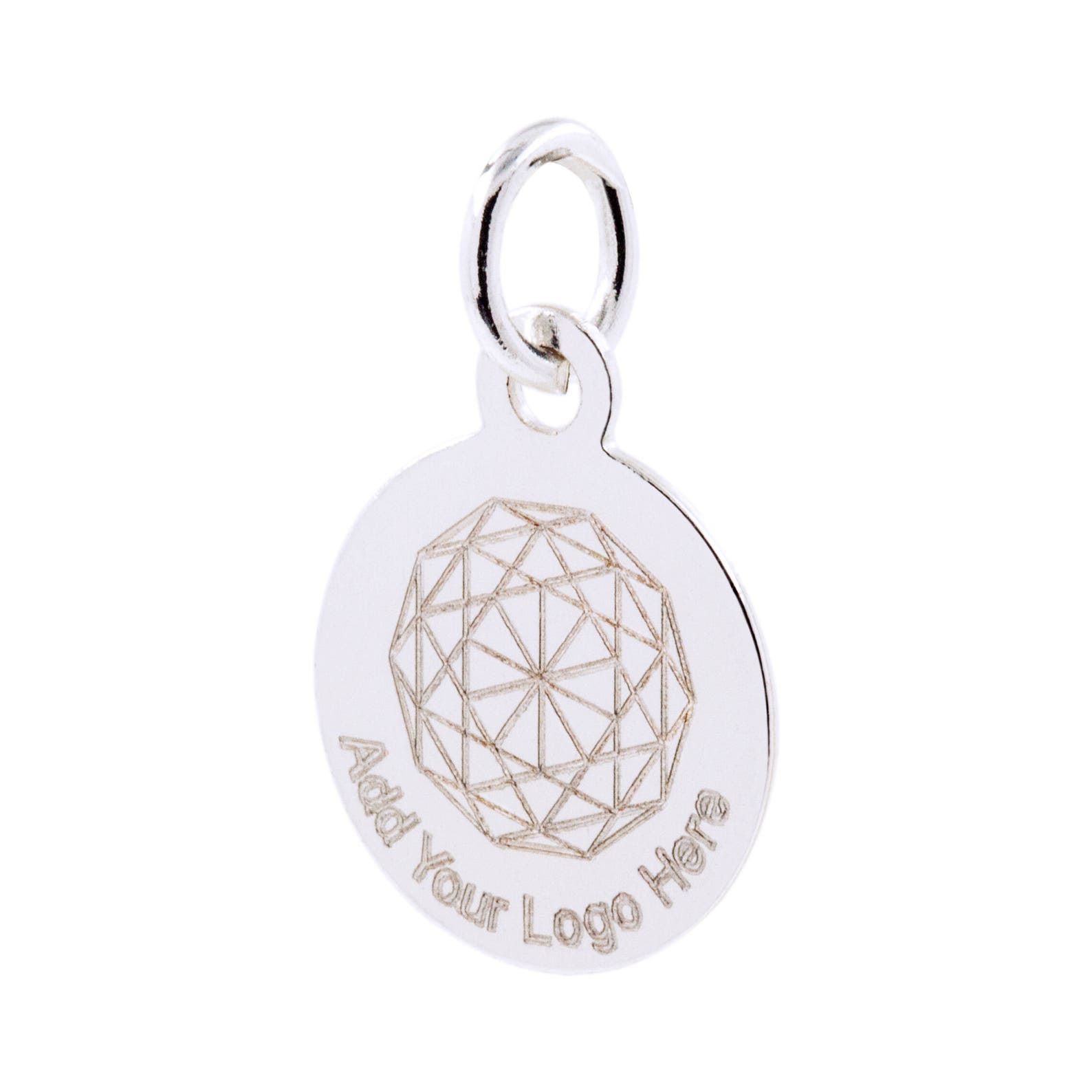 Custom Metal Jewelry Tag Mechanical Engraved Logo on Round | Etsy