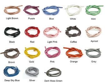 6mm Braided Leather Cord, Round Genuine Leather Cord For Bracelet, Pkg of 1 meter, D0FB OWH