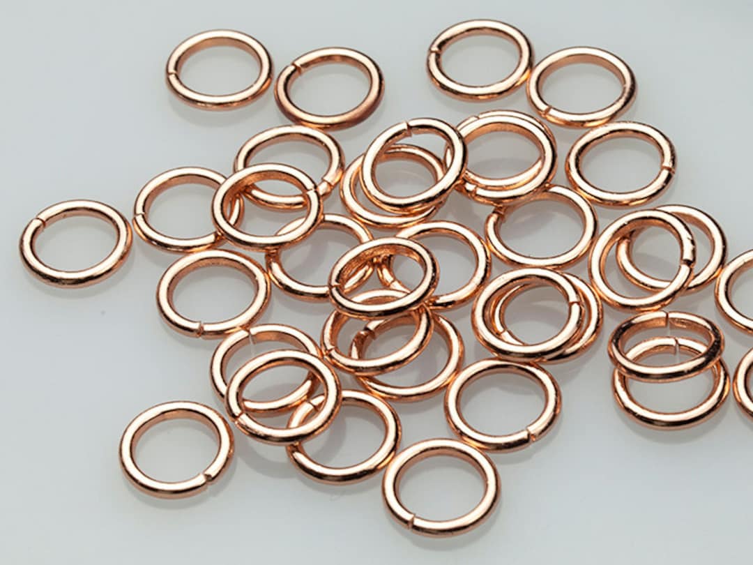 Rose Gold Jump Rings, 12mm, Thread Dia. 1.8mm, Pkg of 50 PCS, F0FF.RG04 ...
