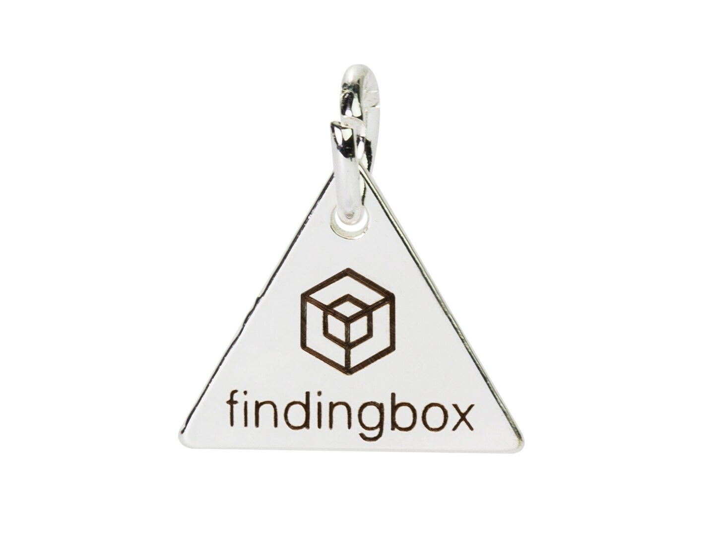 Sterling Silver Triangle Jewelry Tag Laser Engraved Logo on Etsy