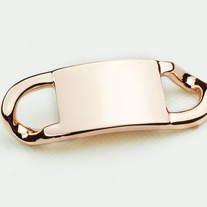 Rose Gold ID Tag Connector, Bracelet Connector, 60x20mm,  Pkg of 1 pc, C0HL.RG04.P01 KCC