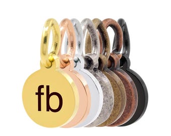 Custom Metal Tag, Laser Engraved Logo on Round Tag, 6MM Stainless Steel Tags, F0LC.ST