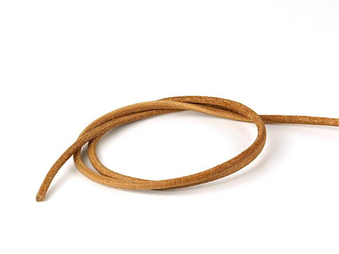 3mm Round Leather Cord Genuine Round Leather Cord Pkg of 30 | Etsy