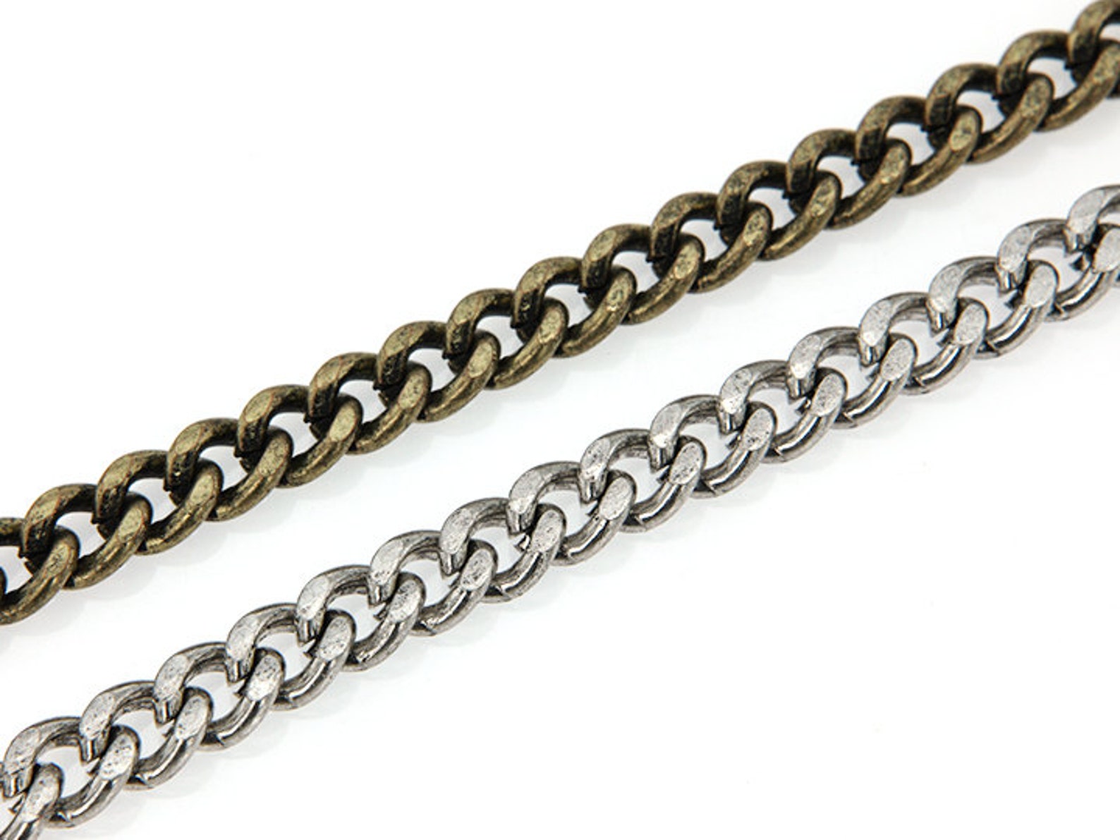 Iron Twisted Curb Chain 9x7mm Open Link Chain Thread Dia. Etsy