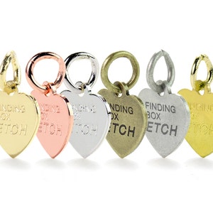 Custom Logo Etched Metal Jewelry Tag, Heart Shape Tags, Brass Tags, 10.5x10.7mm, 23 Gauge, Pkg of 100 PCS, F0LB.P100.E DBF
