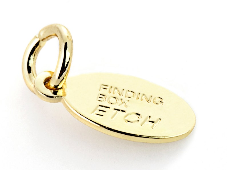 Custom Logo Etched on Oval Jewelry Tag Metal Jewelry Tags Etsy
