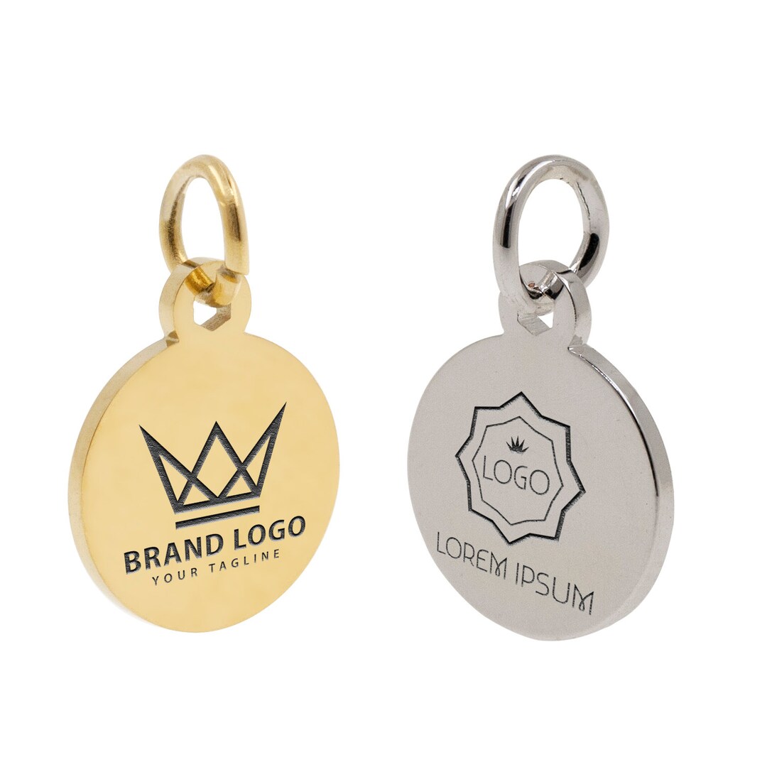 Premium Quality Custom Jewelry Tags 10mm Round Personalized Laser