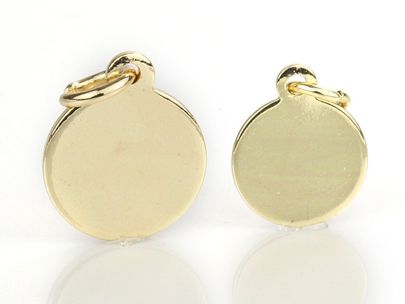 6mm8mm10mm12mm 14K Gold Plated Stamping Blank Jewelry Tag Etsy
