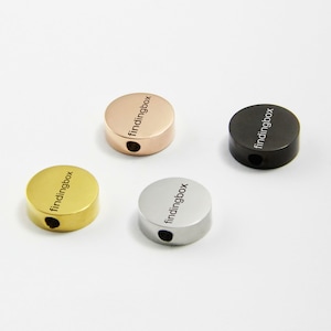 Custom Logo Beads, Laser Engraved on Disc Beads, Circle Beads, Round Spacer Beads, 6mm, 8mm, 10mm, hole in 2mm, 20 pcs, B1H1.P20.C DBF