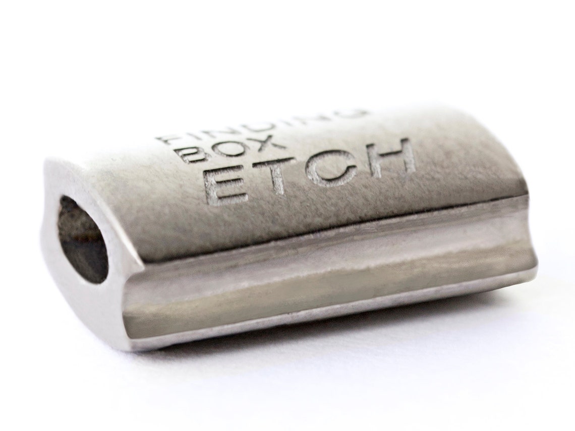 Custom Etched on Stainless Steel Bead for Adjustable Sliding Square ...