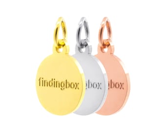Médaillon à bijoux en acier inoxydable personnalisé avec logo gravé sur un disque rond, logo gravé sur des étiquettes de marque, paquet de 100 pièces, F0LC.ST.P100.E