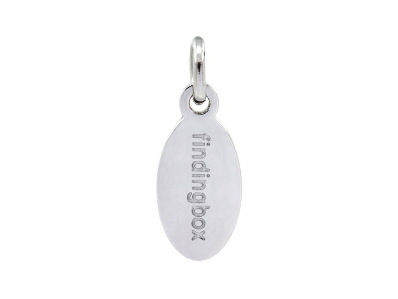 Custom Stainless Steel Jewelry Tag With Logo Etched on Oval Etsy