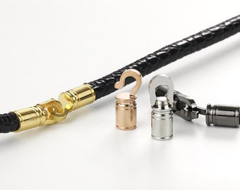 Edelstahl Haken Endverschluss für 5mm Lederband, Verschluss verschluss, Pkg von 1 Satz, F0UQ. S01 KCC