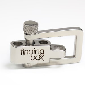 Custom Laser Engraving on Adjustable Stainless Steel Shackle, Paracord Bracelet Metal Buckle, 38x16mm,  1 set, F0V4.S20.C DBF