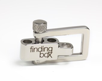 Custom Laser Engraving on Adjustable Stainless Steel Shackle, Paracord Bracelet Metal Buckle, 38x16mm,  1 set, F0V4.S20.C DBF