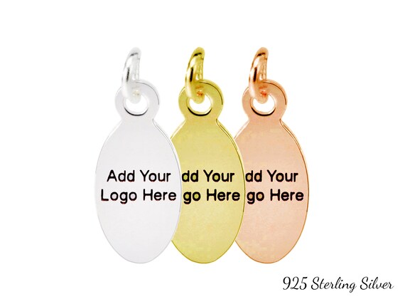 Jewelry Tags Engraved Silver Plated
