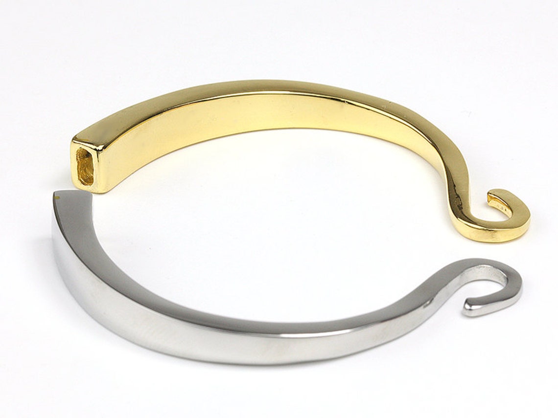 Stainless Steel Half Cuff Bracelet for 2mm Leather Cord Etsy