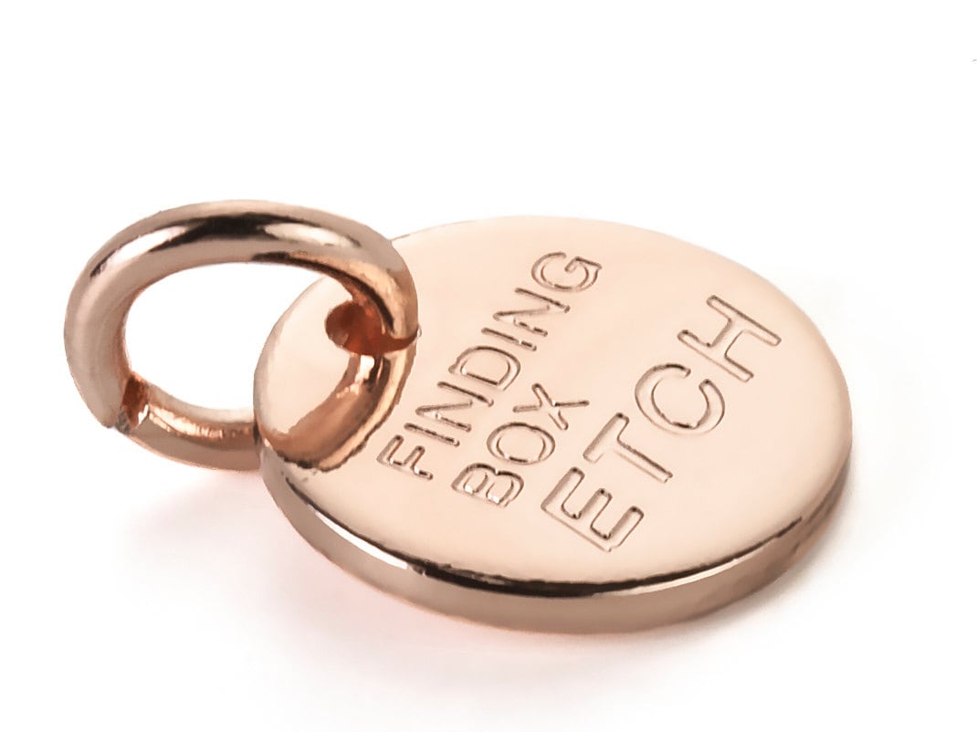 8mm/10mm Custom Metal Jewelry Tag Logo Etched on Round Disc Etsy