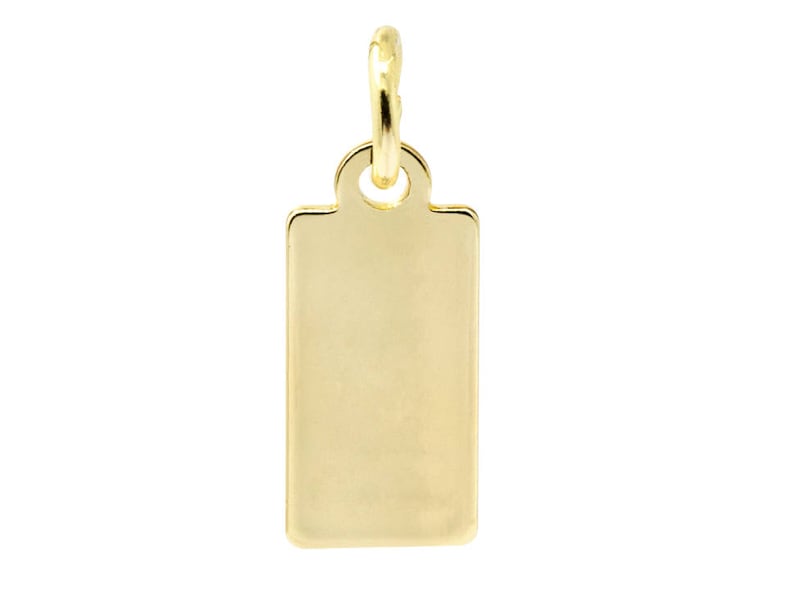 11.5x6mm Brass Based Blank Jewelry Tag for Logo Stamping Etsy