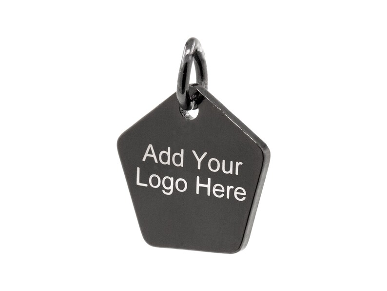 11.6X12mm Laser Engraved Custom Pentagonal Jewelry Tags Etsy