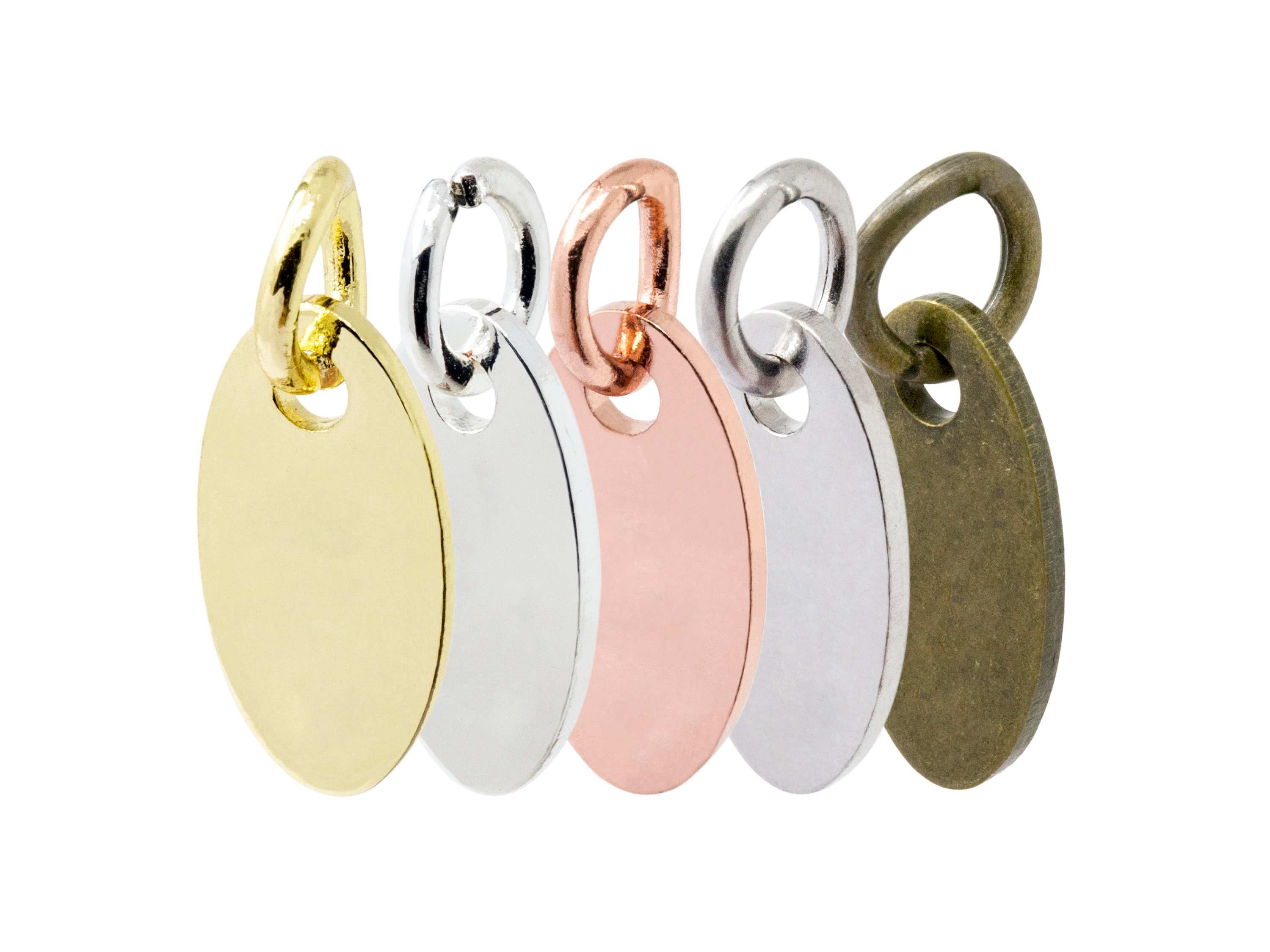13x7mm Brass Based Blank Jewelry Tag Oval Blank Disc Tags Etsy