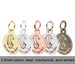 Logo Jewelry Tags, 10mm Custom Logo Hanging Tag, Laser/ Engrave/ Etch Personalized, Brass Based Metal, 23 Gauge/0.7mm, F0LC.10MM 50/100 PCs 