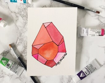 Ruby - Original Watercolor